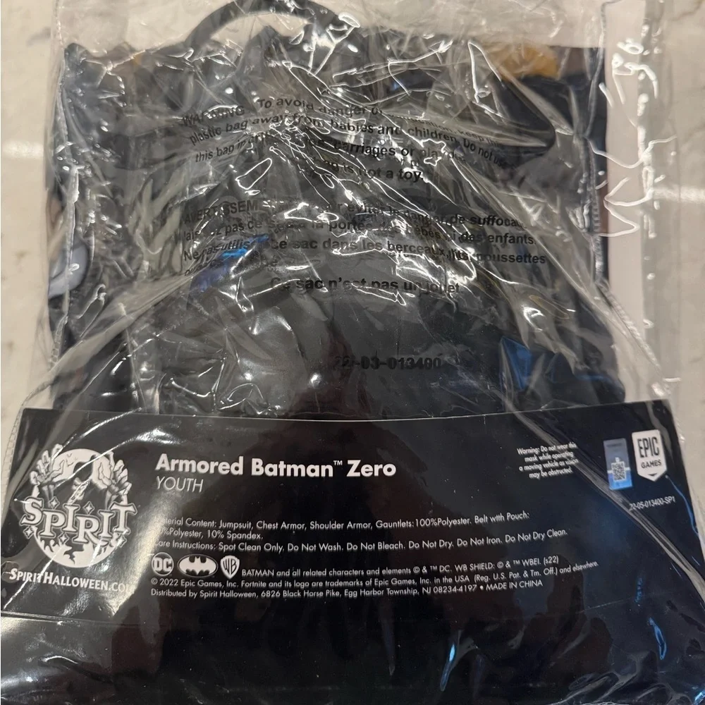 Spirit Armored Batman Zero Kids Costume - Black and Gray
